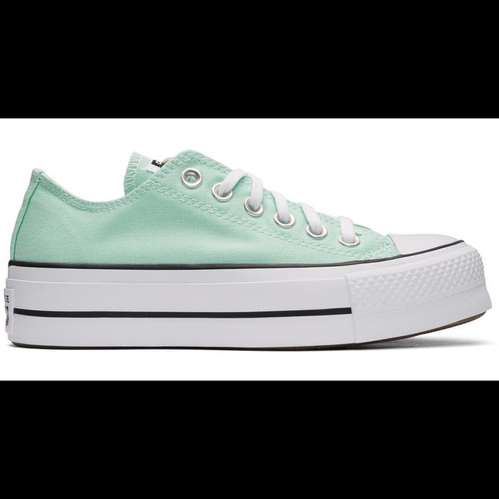 CONVERSE Green All Star Lift Ox Womens Ocean Mint SIZE 7